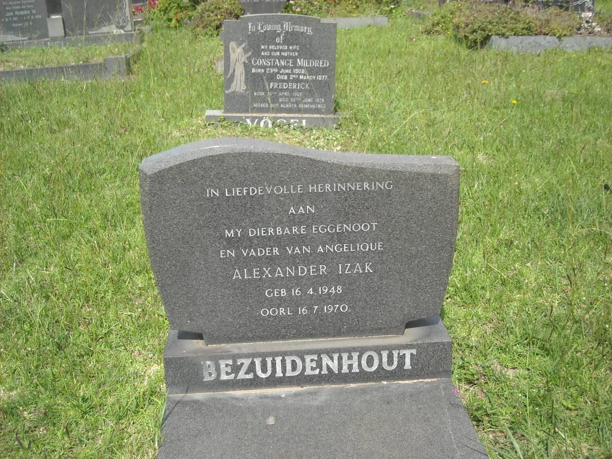 BEZUIDENHOUT Alexander Izak 1948-1970