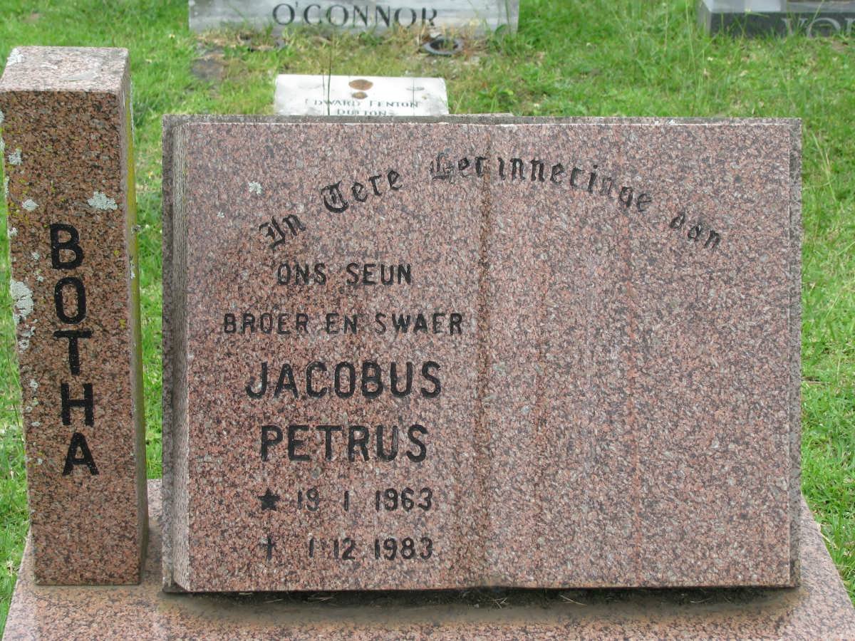 BOTHA Jacobus Petrus 1963-1983