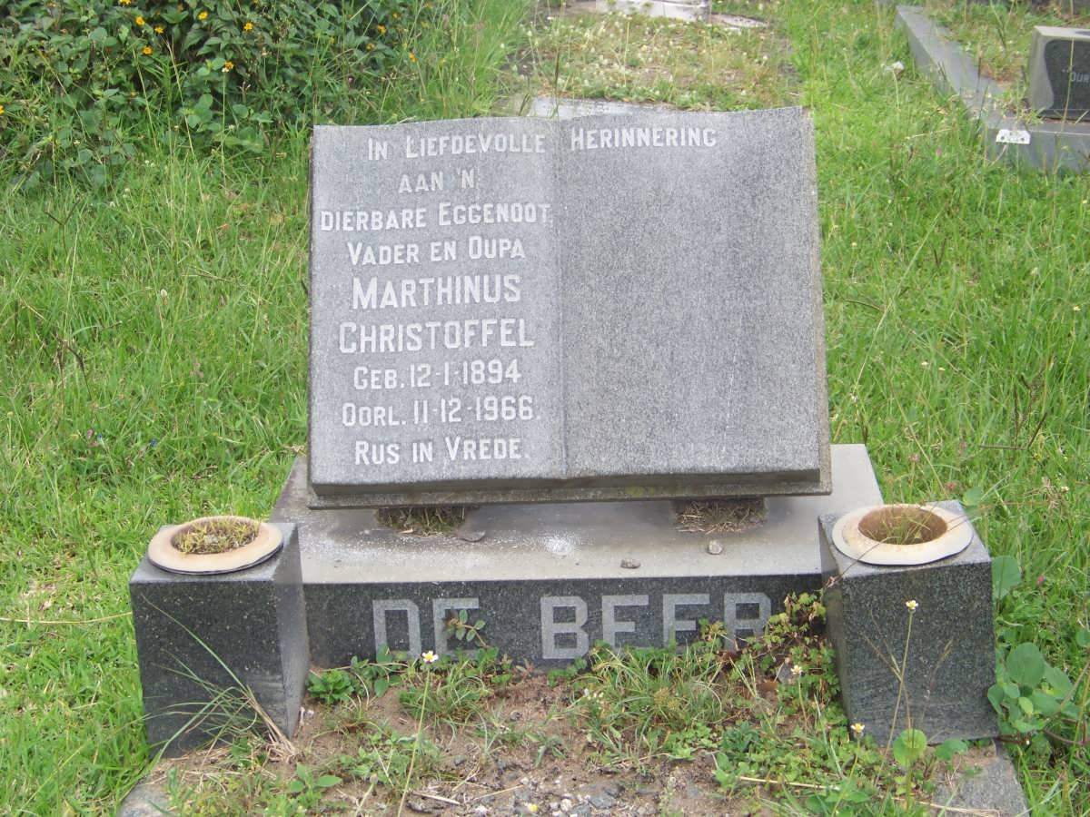 BEER Marthinus Christoffel, de 1894-1966