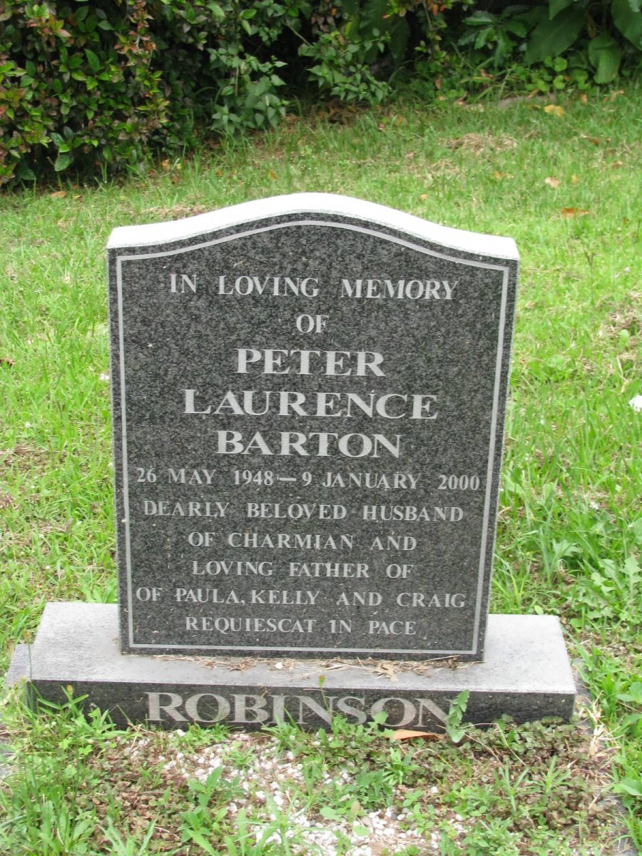 BARTON Peter Laurence 1948-2000