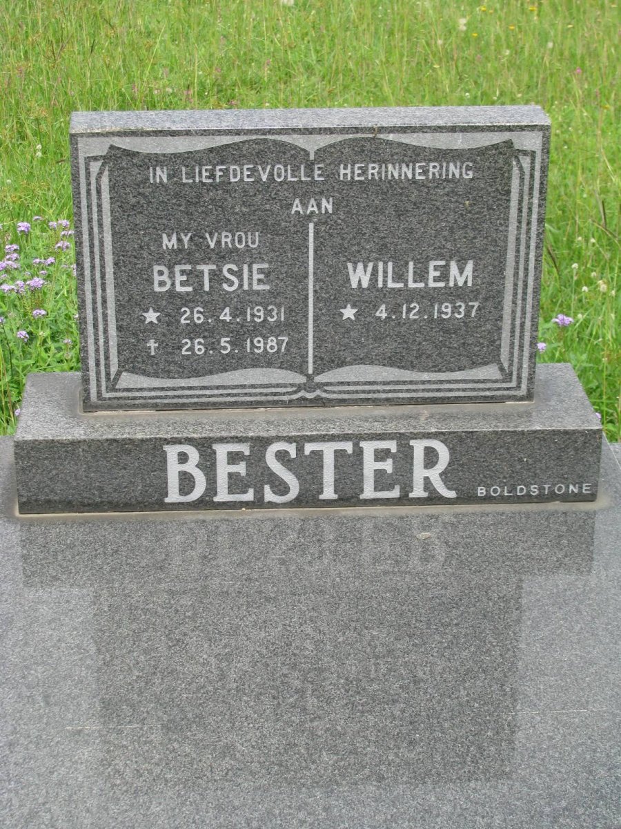 BESTER Willem 1937- &amp; Betsie 1931-1987