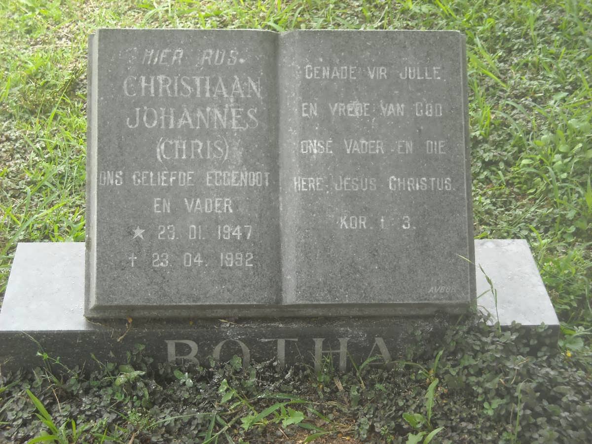 BOTHA Christiaan Johannes 1947-1992