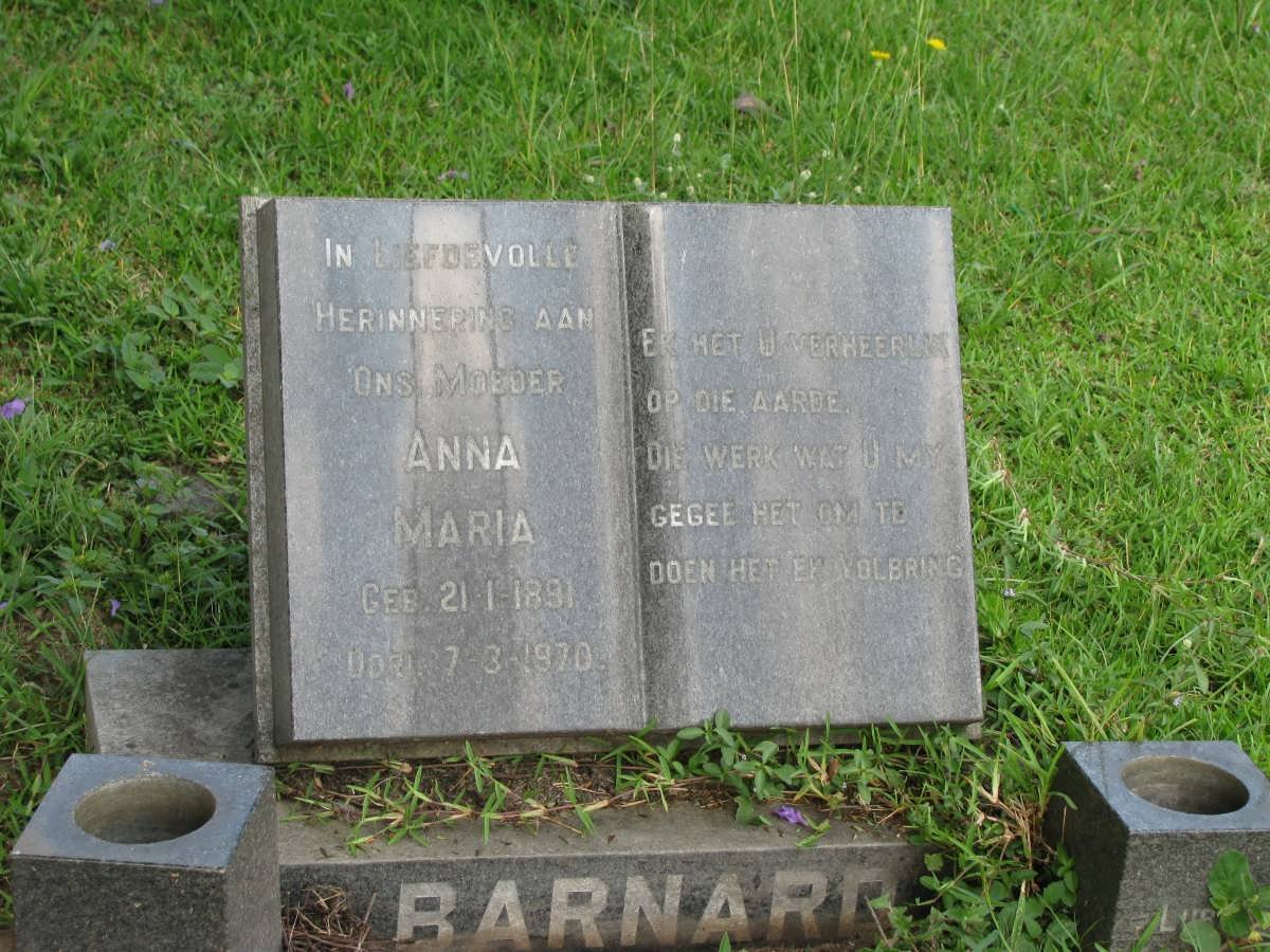BARNARD Anna Maria 1891-1970