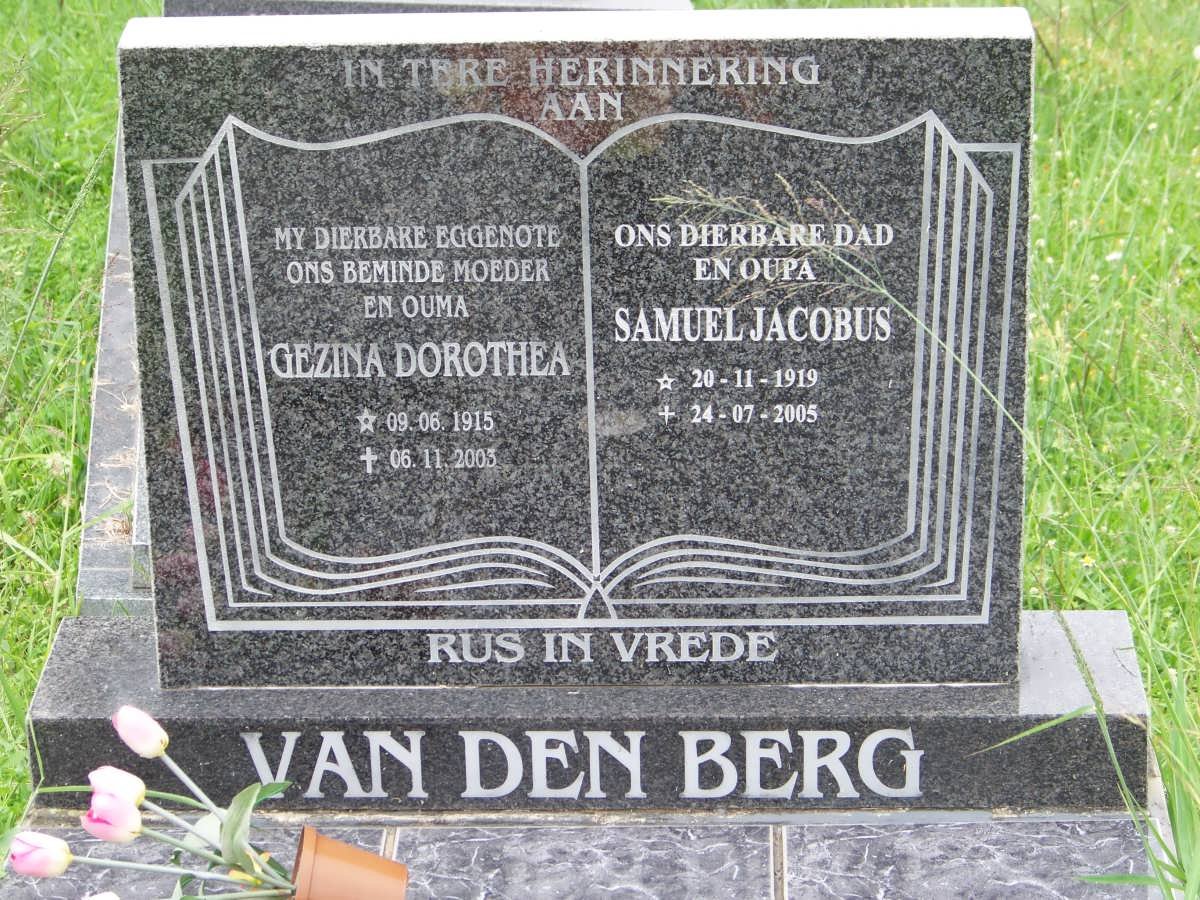 BERG Samuel Jacobus 1919-2005 &amp; Gezina Dorothea 1915-2003
