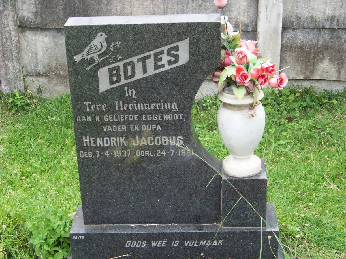 BOTES Hendrik Jacobus 1937-1981