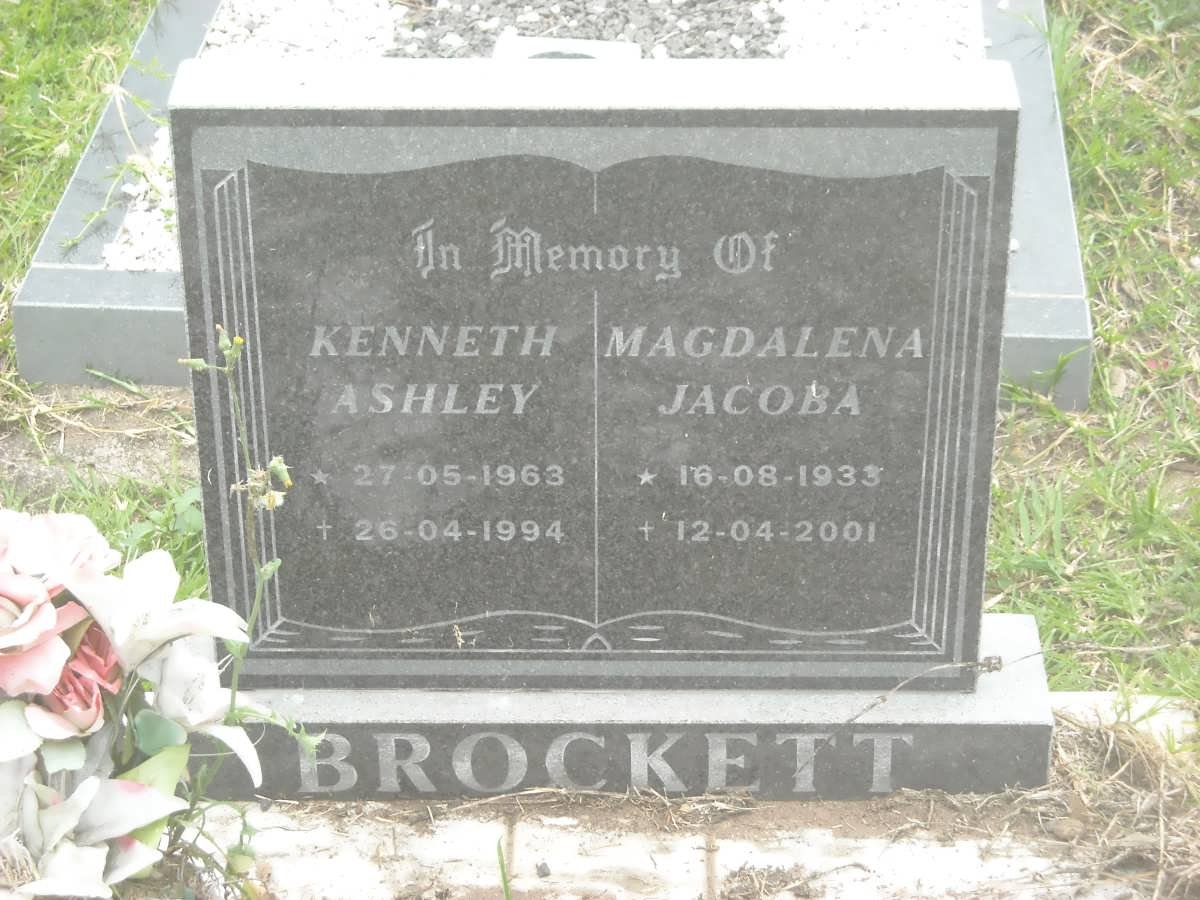 BROCKETT Kenneth Ashley 1963-1994 :: BROCKETT Magdalena Jacoba 1933-2001