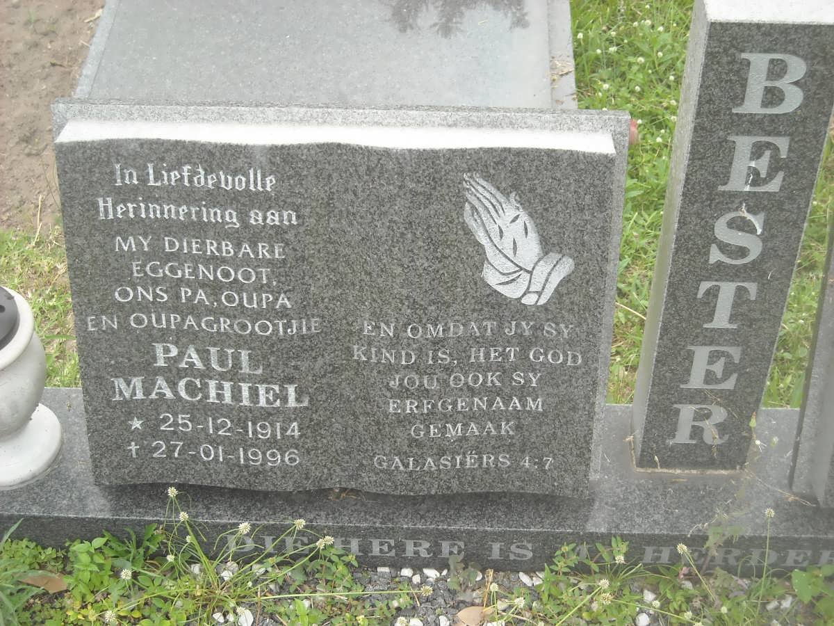 BESTER Paul Machiel 1914-1996