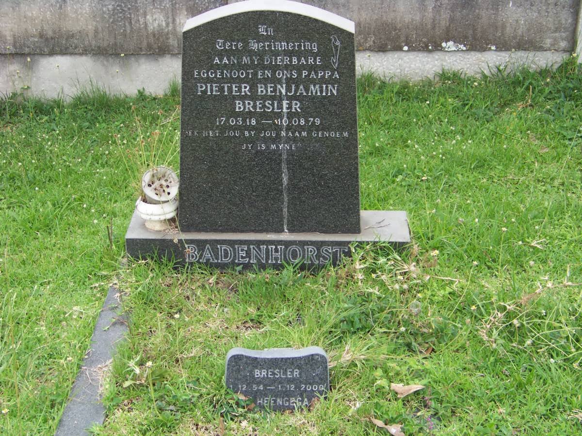 BADENHORST Pieter Benjamin Bresler 1918-1979