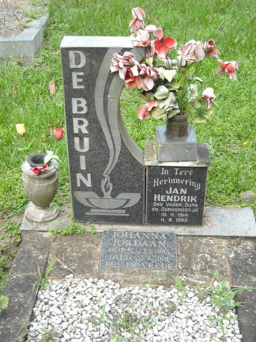 BRUIN Jan Hendrik, de 1914-1989 :: JORDAAN Johanna 1936-2001