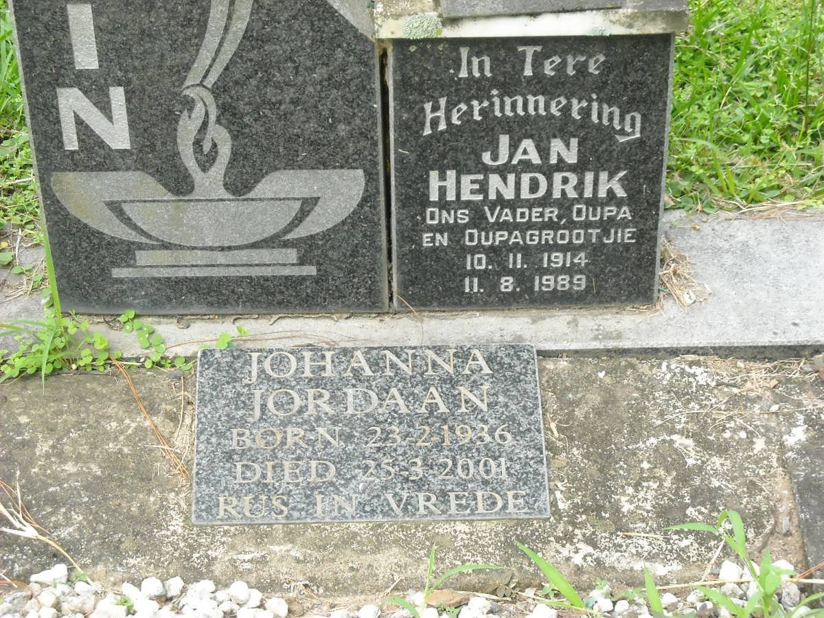 BRUIN Jan Hendrik, de 1914-1989 :: JORDAAN Johanna 1936-2001