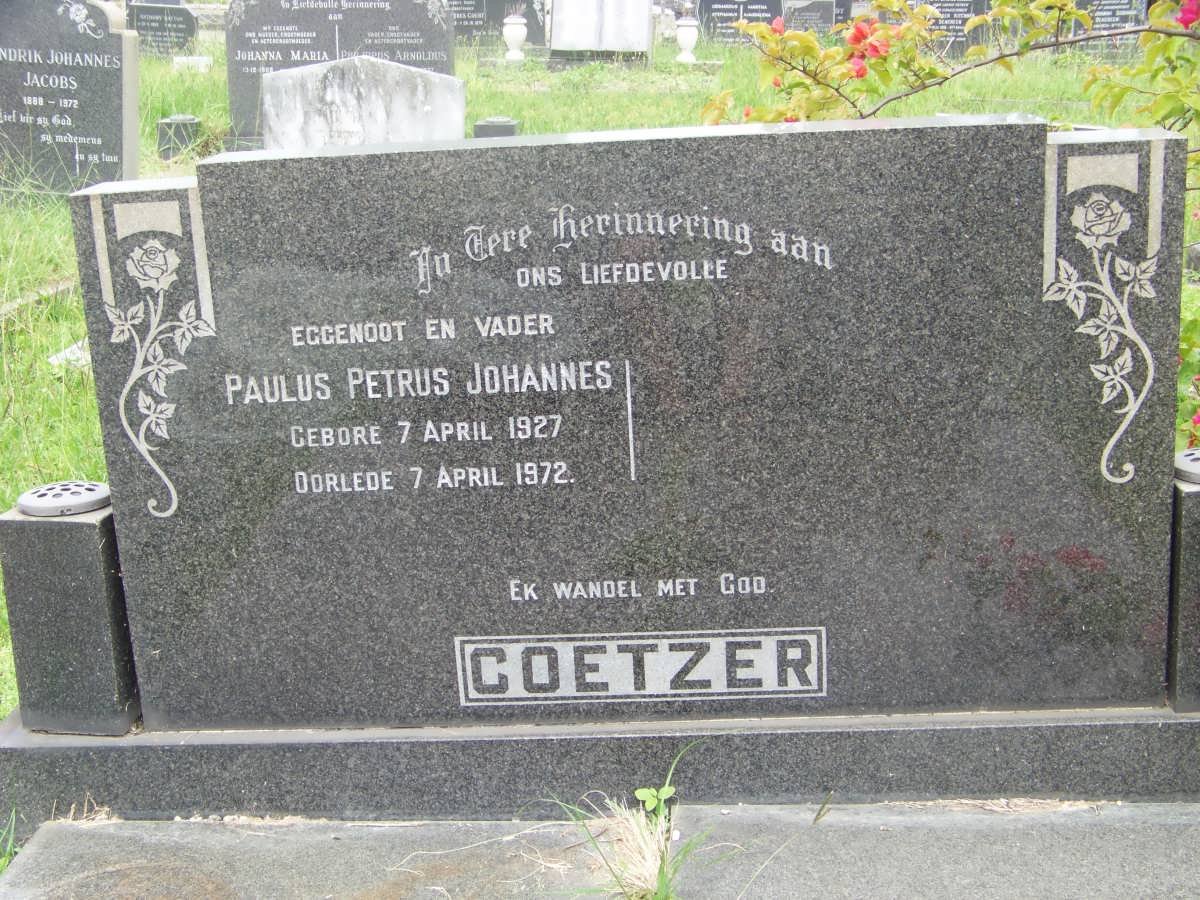 COETZER Paulus Petrus Johannes 1927-1972