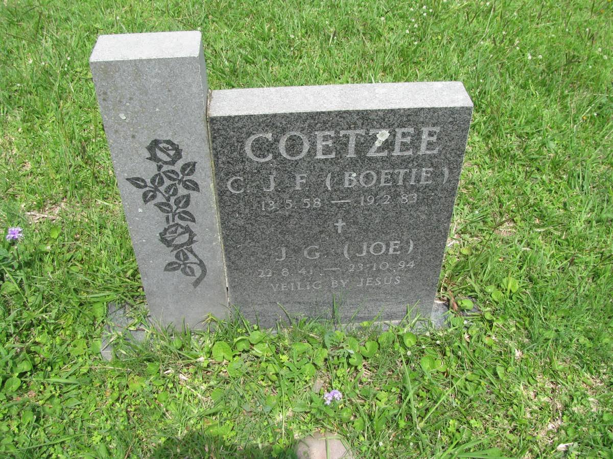 COETZEE C.J.F. 1958-1983 &amp; J.G. 1941-1994