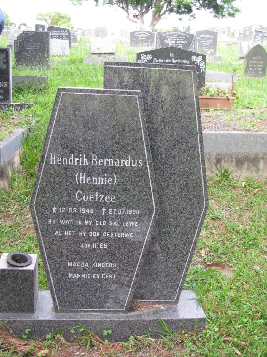 COETZEE Hendrik Bernardus 1945-1990