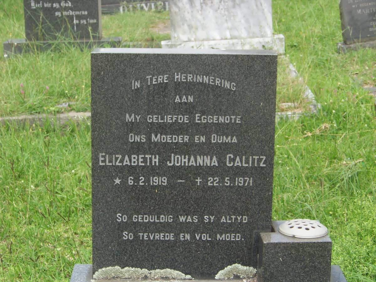 CALITZ Elizabeth Johanna 1919-1971