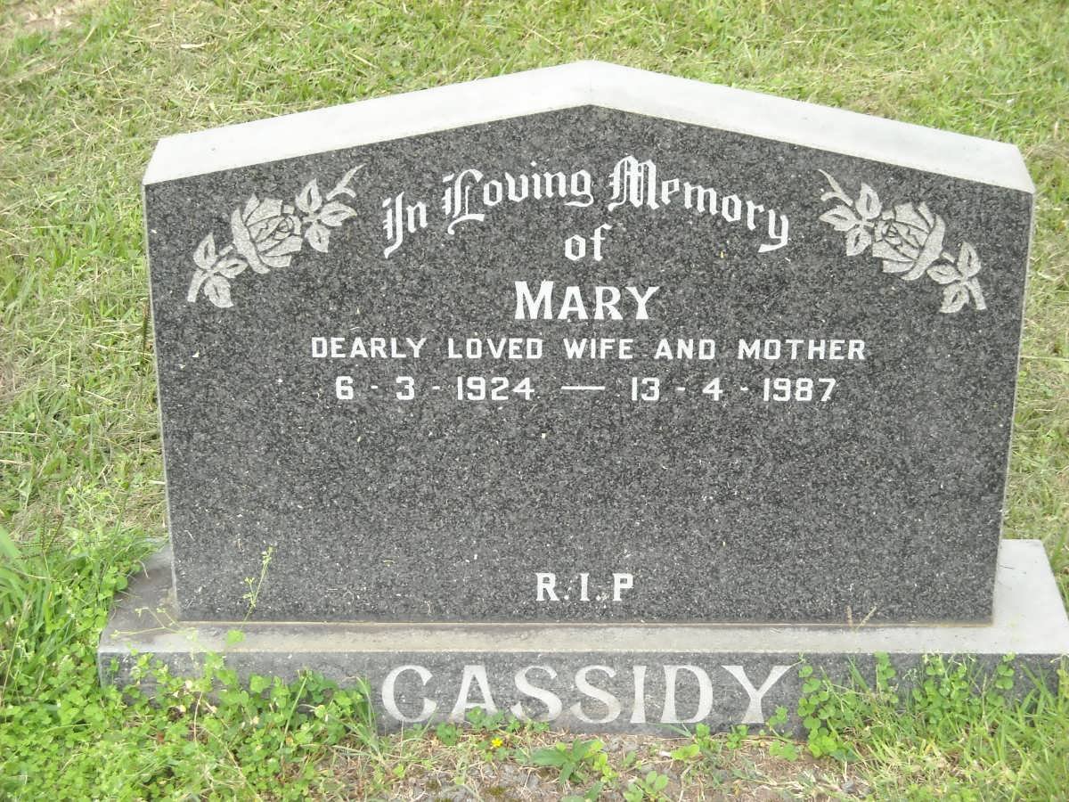 CASSIDY Mary 1924-1987