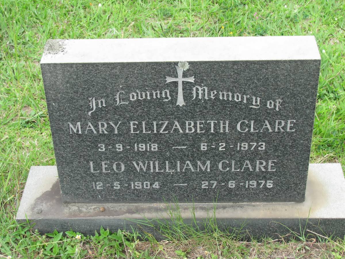 CLARE Leo William 1904-1976 &amp; Mary Elizabeth 1918-1973