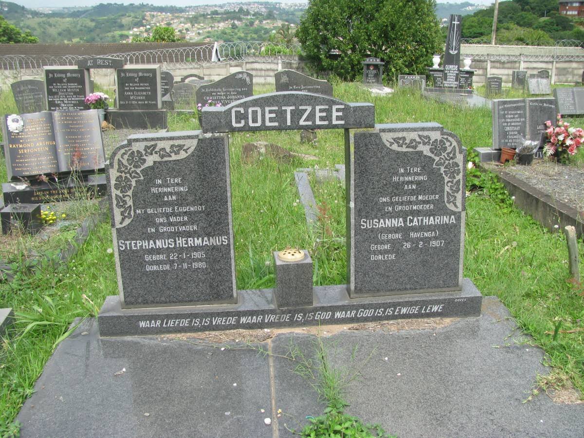 COETZEE Stephanus Hermanus 1905-1980 &amp; Susanna Catharina HAVENGA 1907-