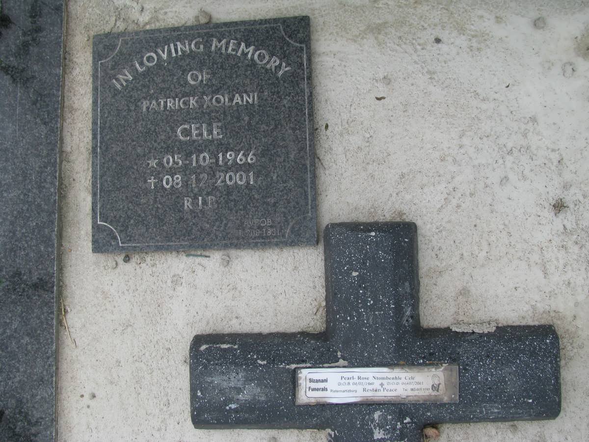 CELE Patrick Xolani 1966-2001 &amp; Pearl Rose 196?-2011