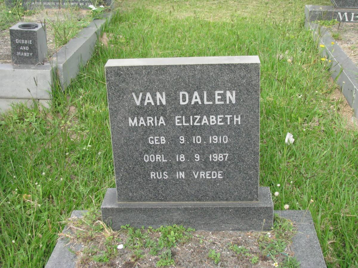 DALEN Maria Elizabeth, van 1910-1987