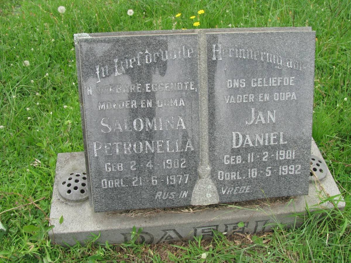 DAFEL Jan Daniel 1901-1992 &amp; Salomina Petronella 1902-1977