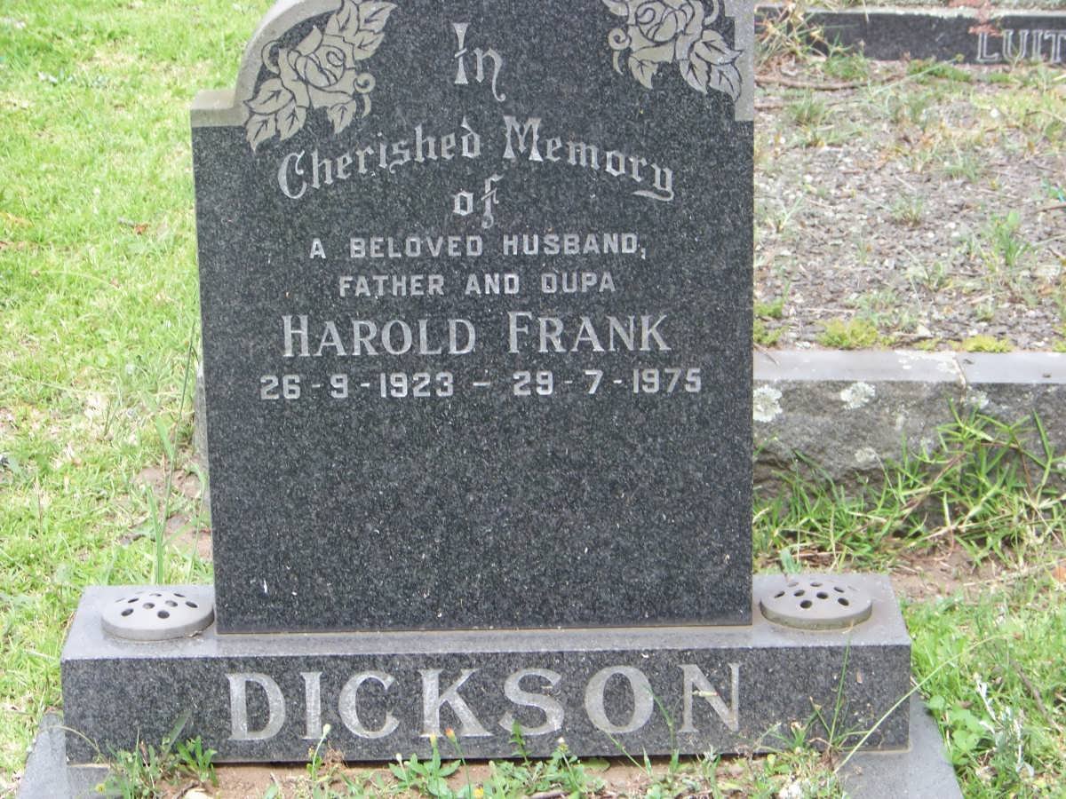 DICKSON Harold Frank 1923-1975