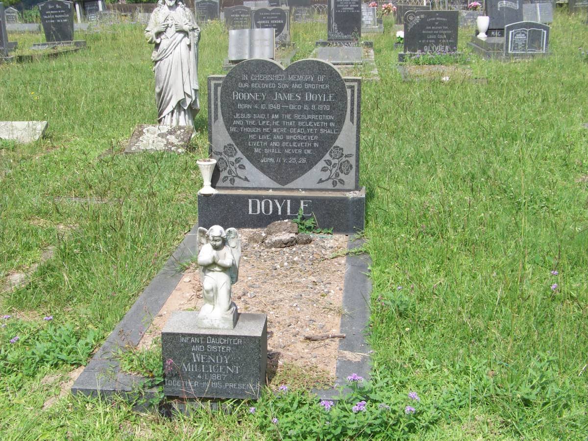 DOYLE Rodney James 1948-1970 :: DOYLE Weny Millicent -1987