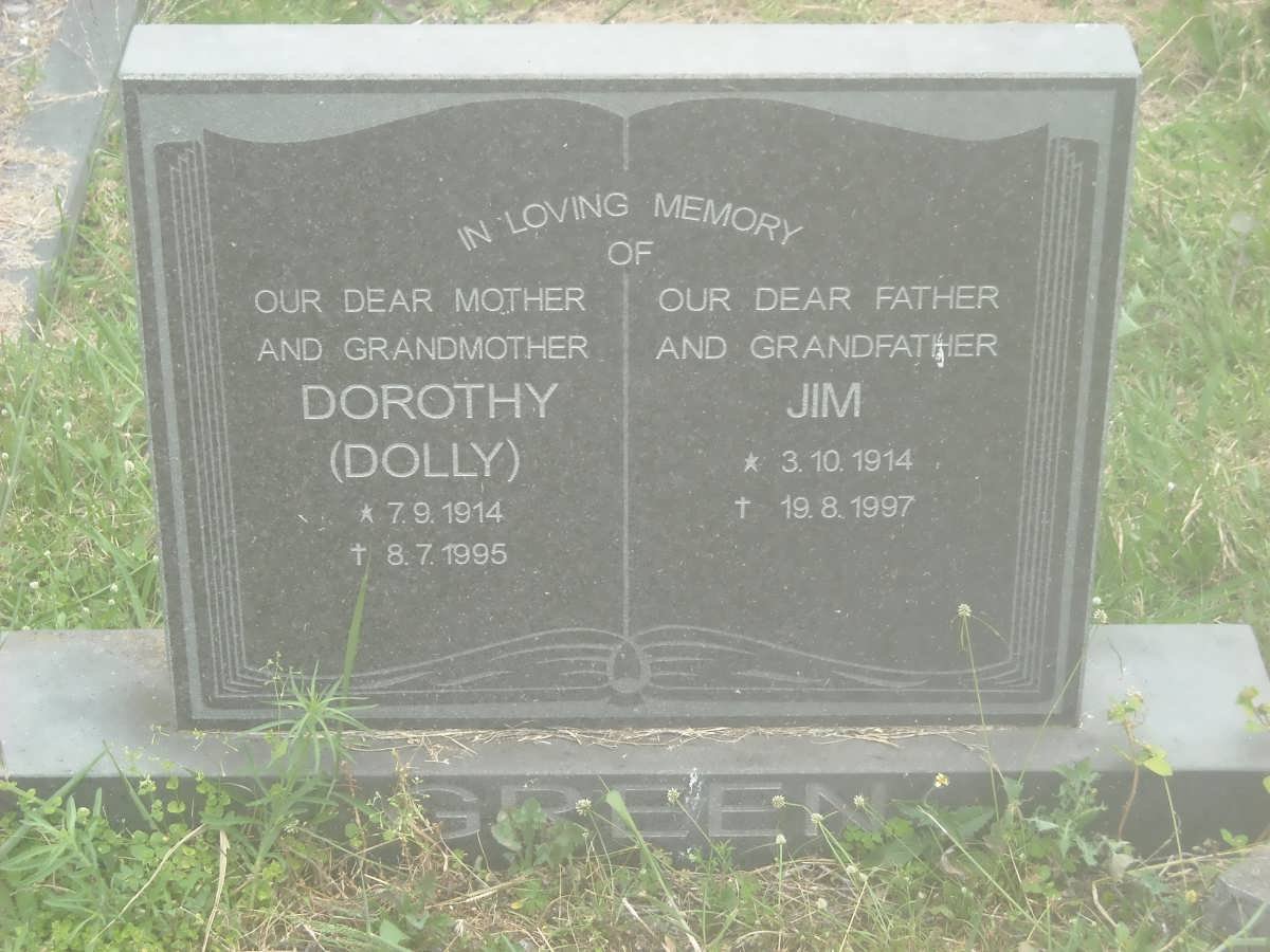 GREEN Jim 1914-1997 &amp; Dorothy 1914-1995