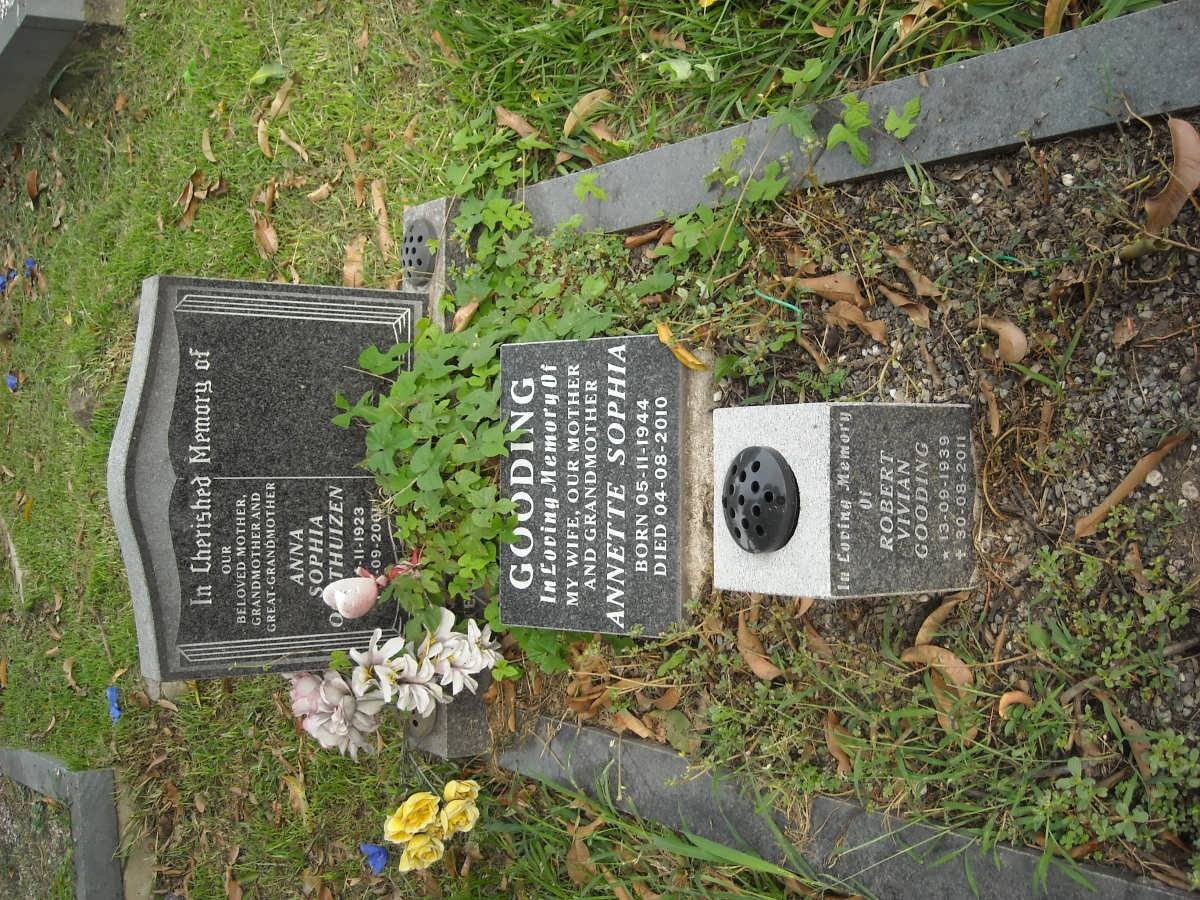 GOODING Robert Vivian 1939-2011 &amp; Annette Sophia 1944-2010 :: OOSTHUIZEN Anna Sophia 1923-2001