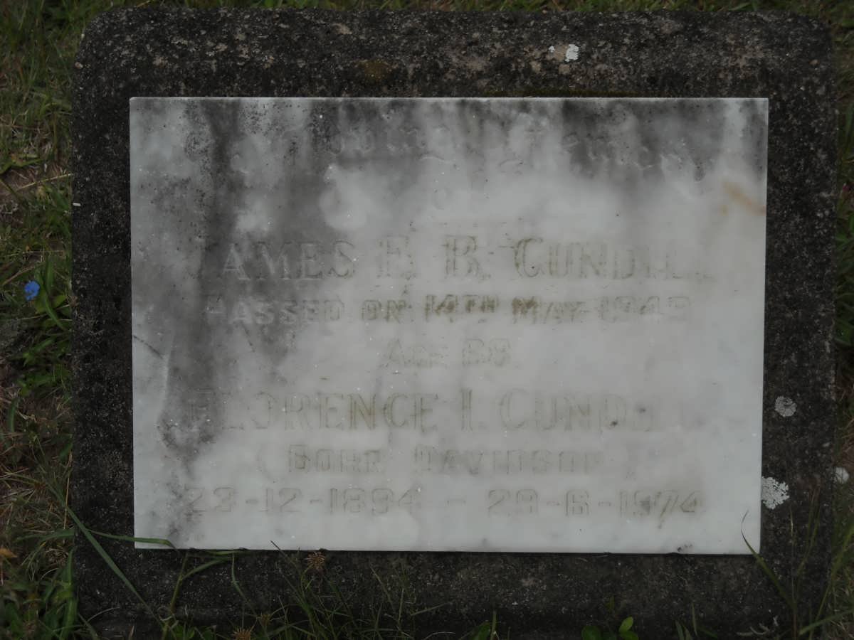 GUNDELL James E.R. -194? &amp; Florence 1894-1974