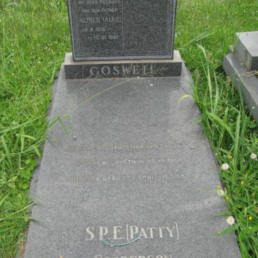 GOSWELL Alfred 1916-1981 :: GOODERSON S.P.E. nee GOSWELL