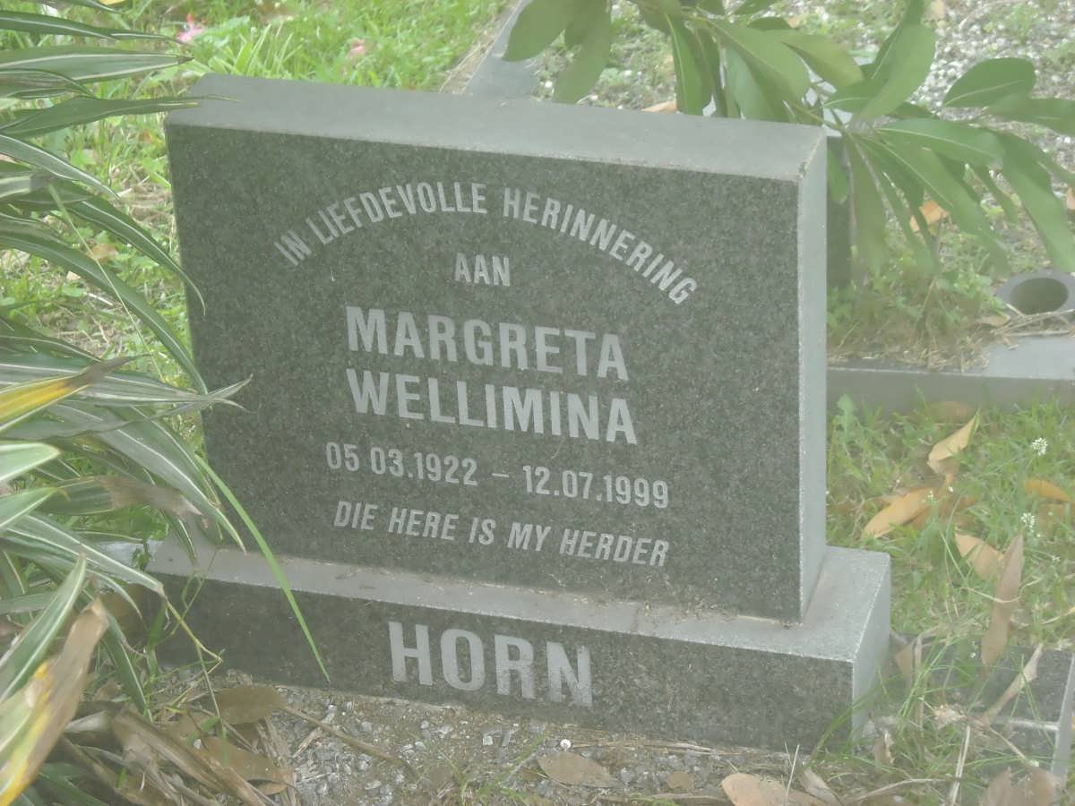 HORN Margreta Wellimina 1922-1999