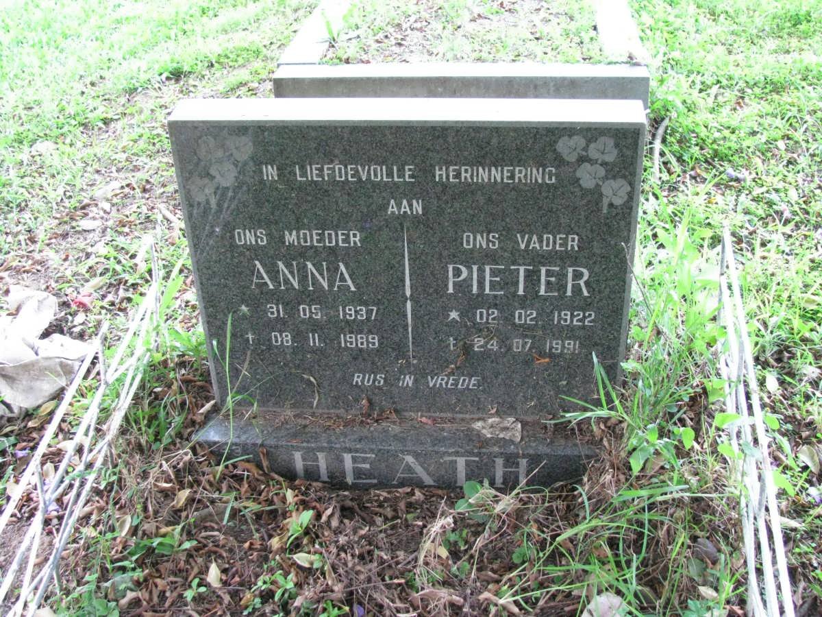 HEATH Pieter 1922-1991 &amp; Anna 1937-1989