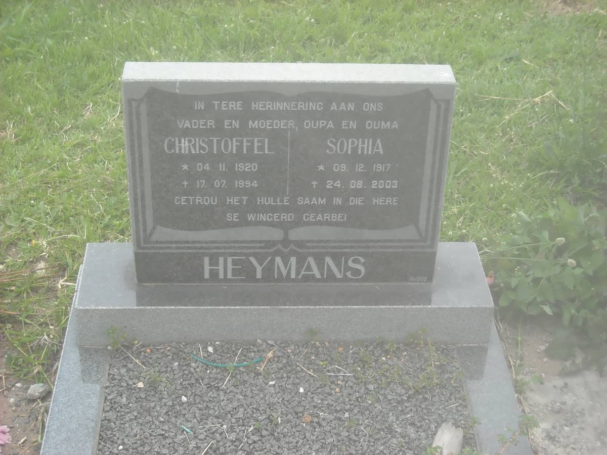 HEYMANS Christoffel 1920-1994 &amp; Sophia 1917-2003
