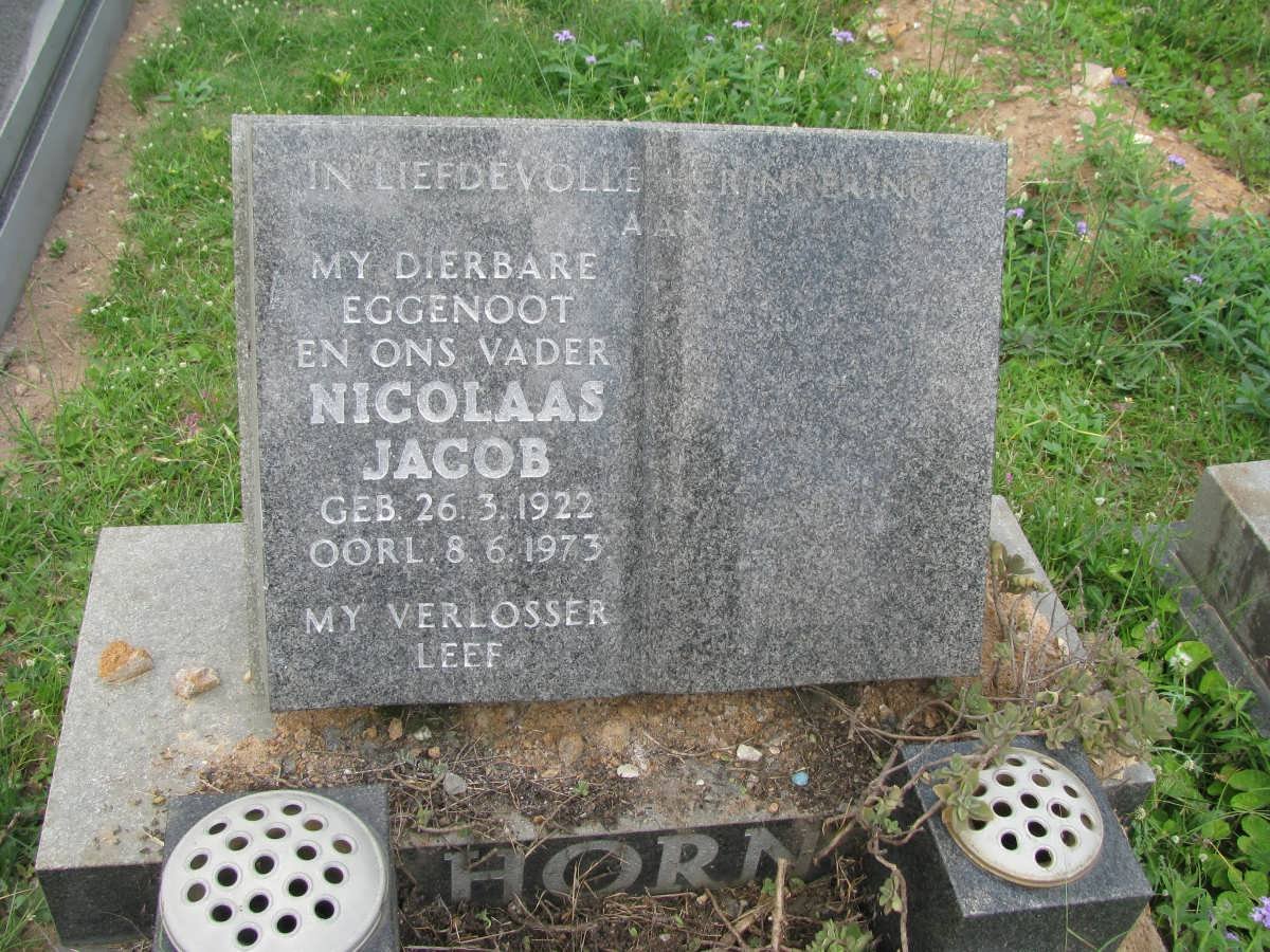 HORN Nicolaas Jacob 1922-1973