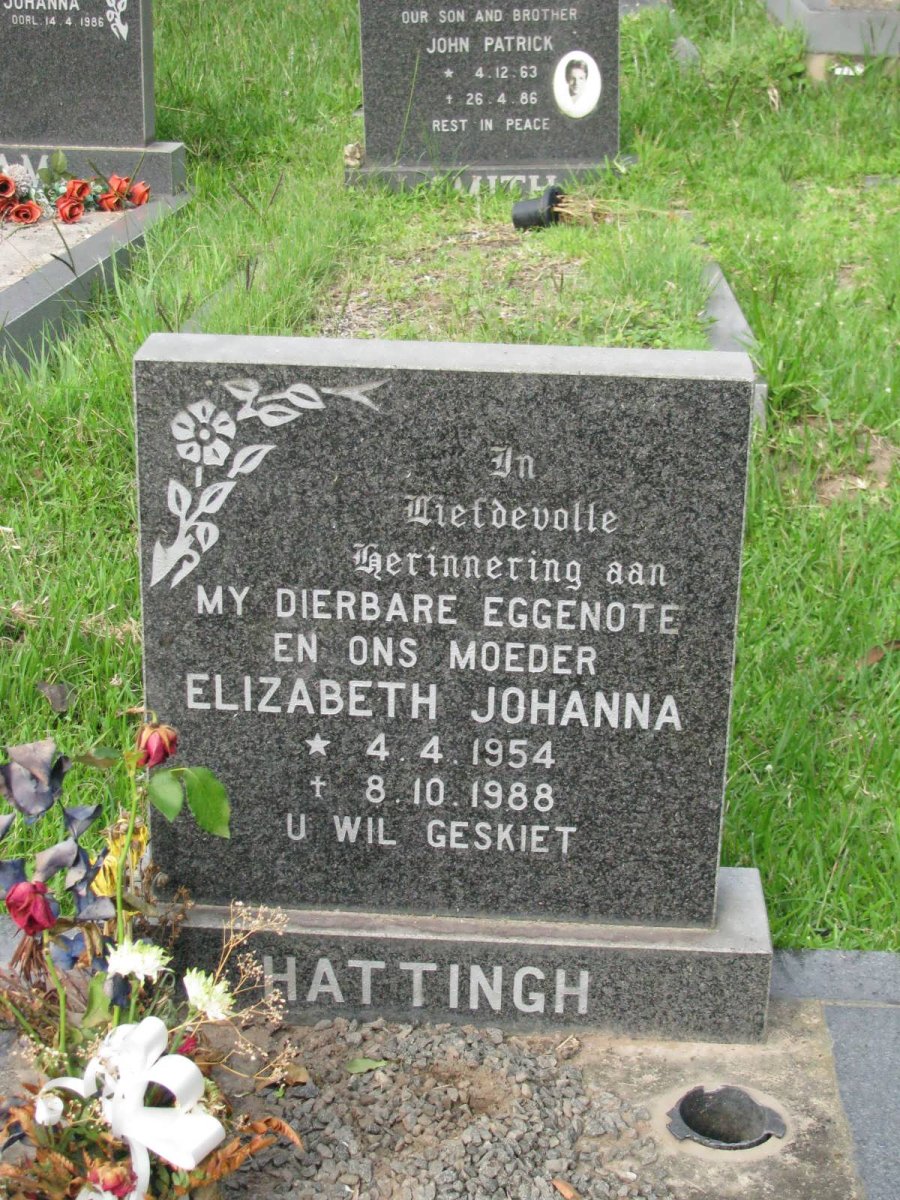 HATTINGH Elizabeth Johanna 1954-1988