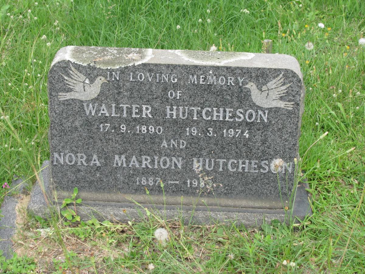 HUTCHESON Walter 1890-1974 &amp; Nora Marion 1887-19?3