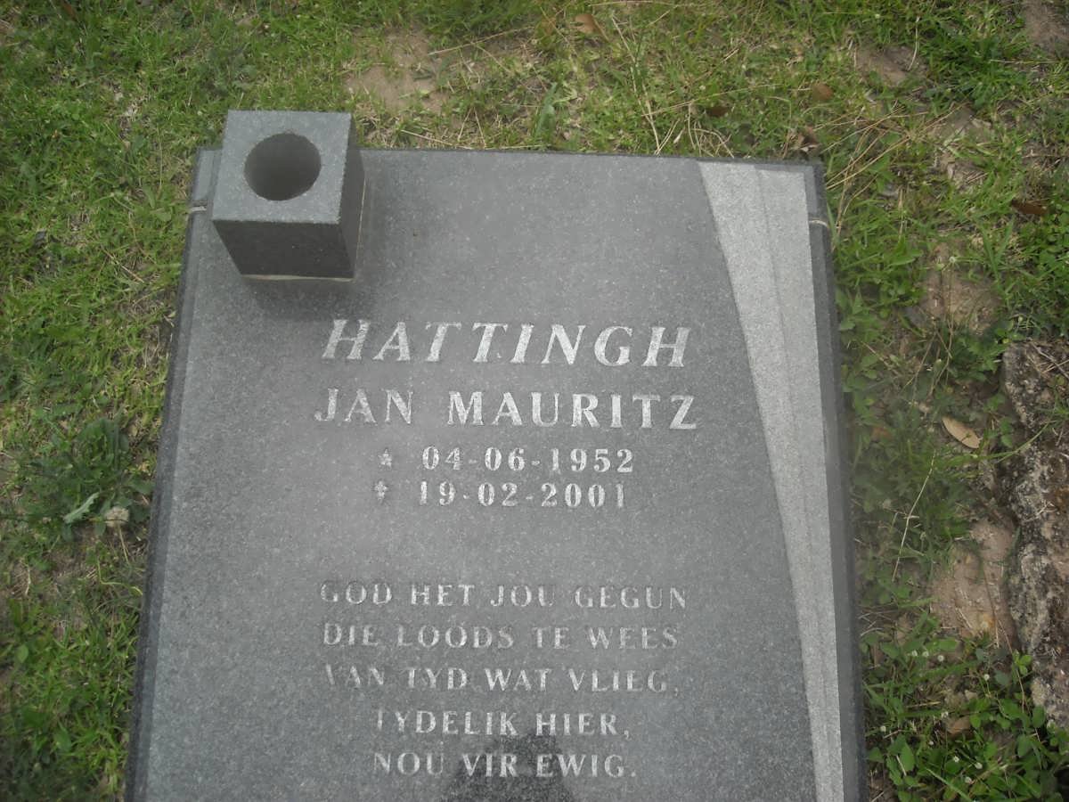 HATTINGH Jan Mauritz 1952-2001 &amp; Sharlotte Lennie 1953-2007