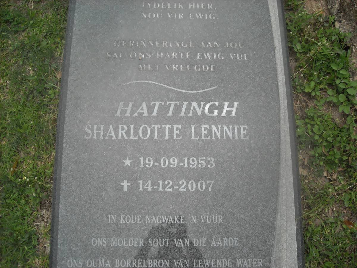 HATTINGH Sharlotte Lennie 1953-2007