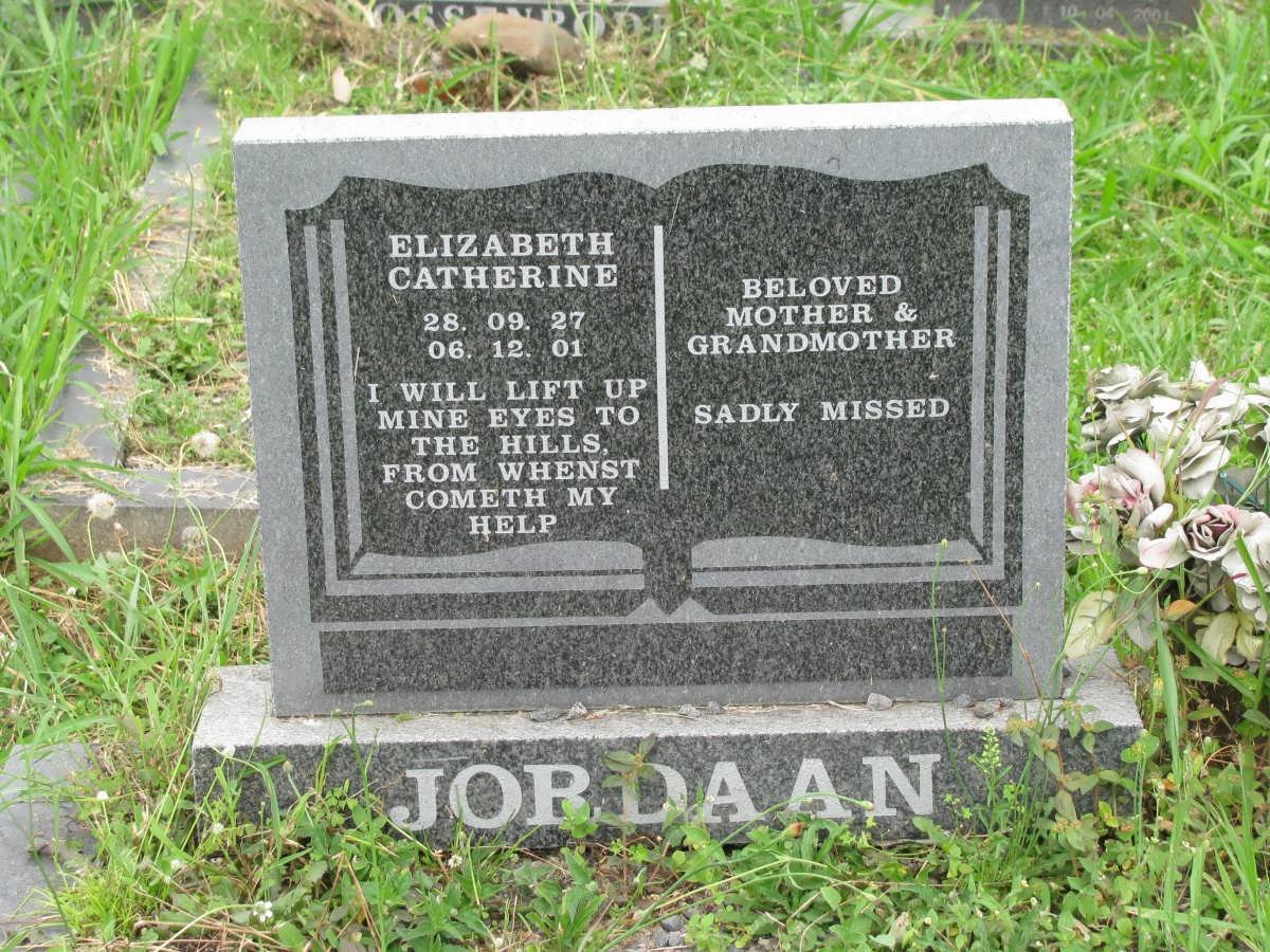JORDAAN Elizabeth Catherine 1927-2001