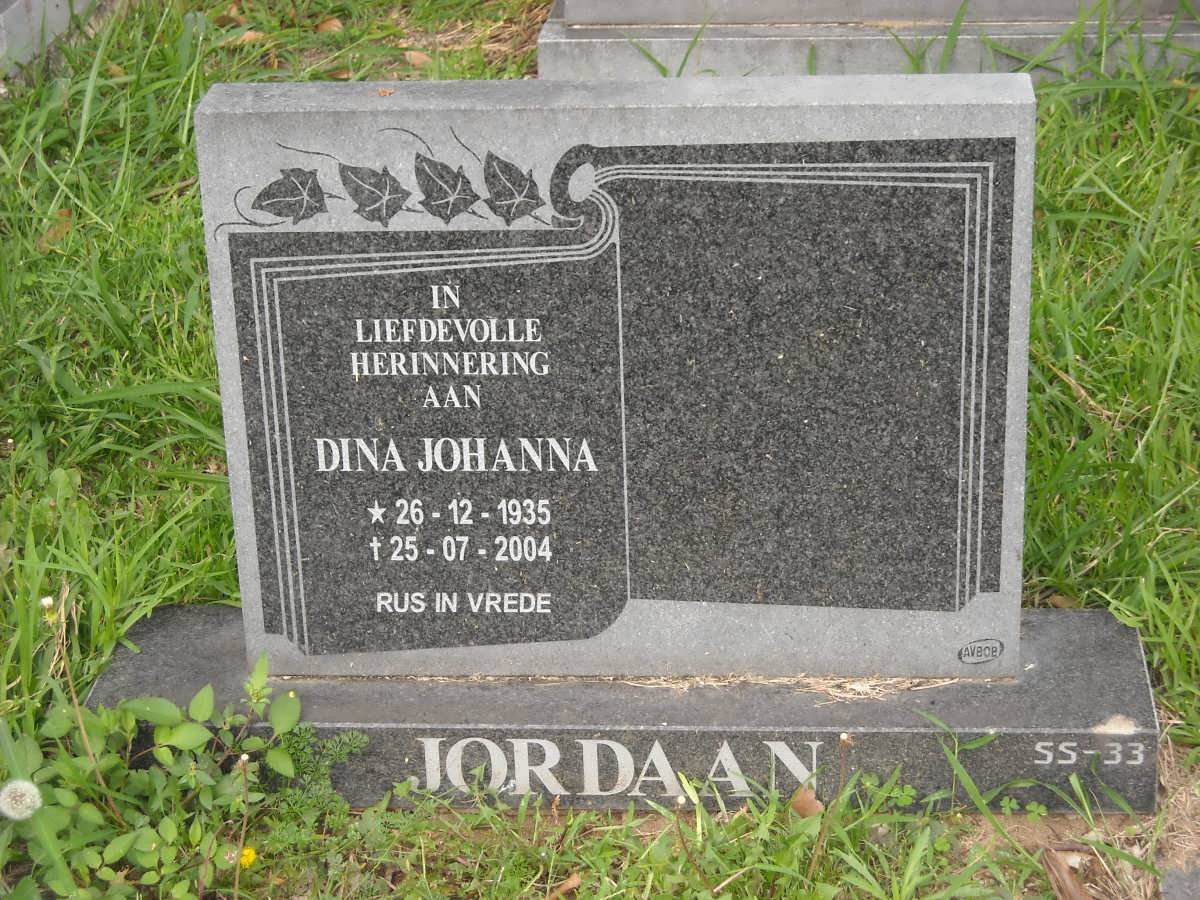 JORDAAN Dina Johanna 1935-2004