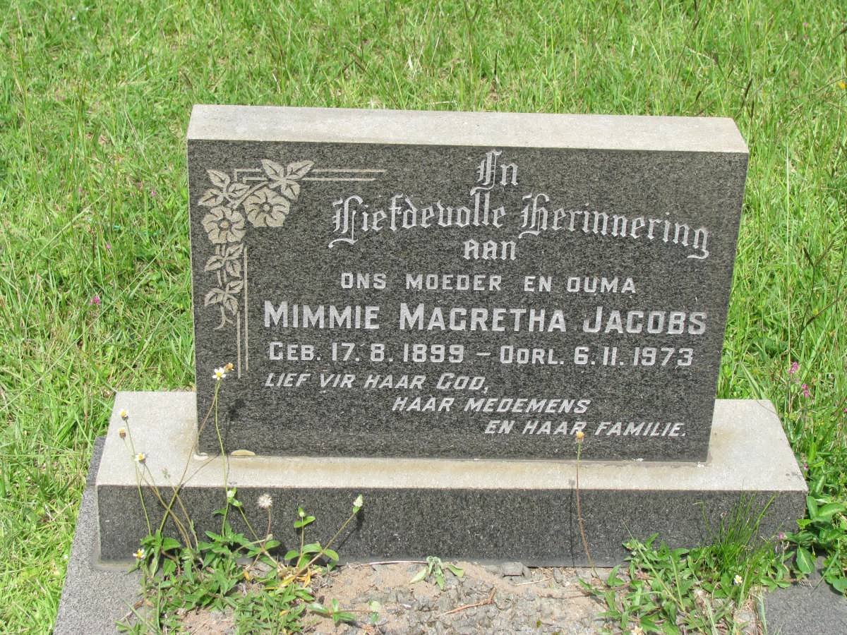 JACOBS Mimmie Magreths 1899-1973