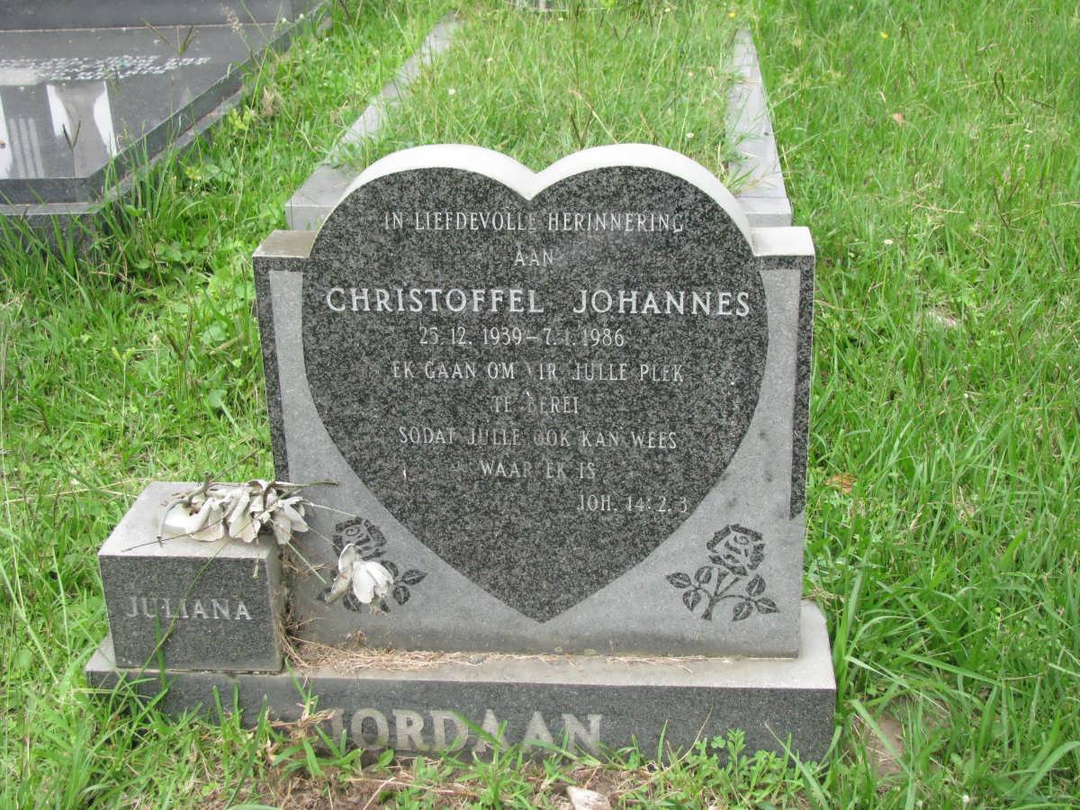 JORDAAN Christoffel Johannes 1939-1986