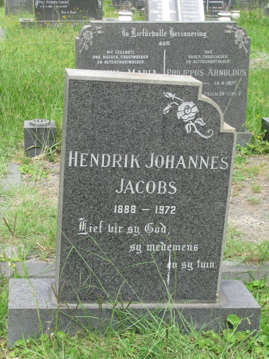 JACOBS Hendrik Johannes 1888-1972