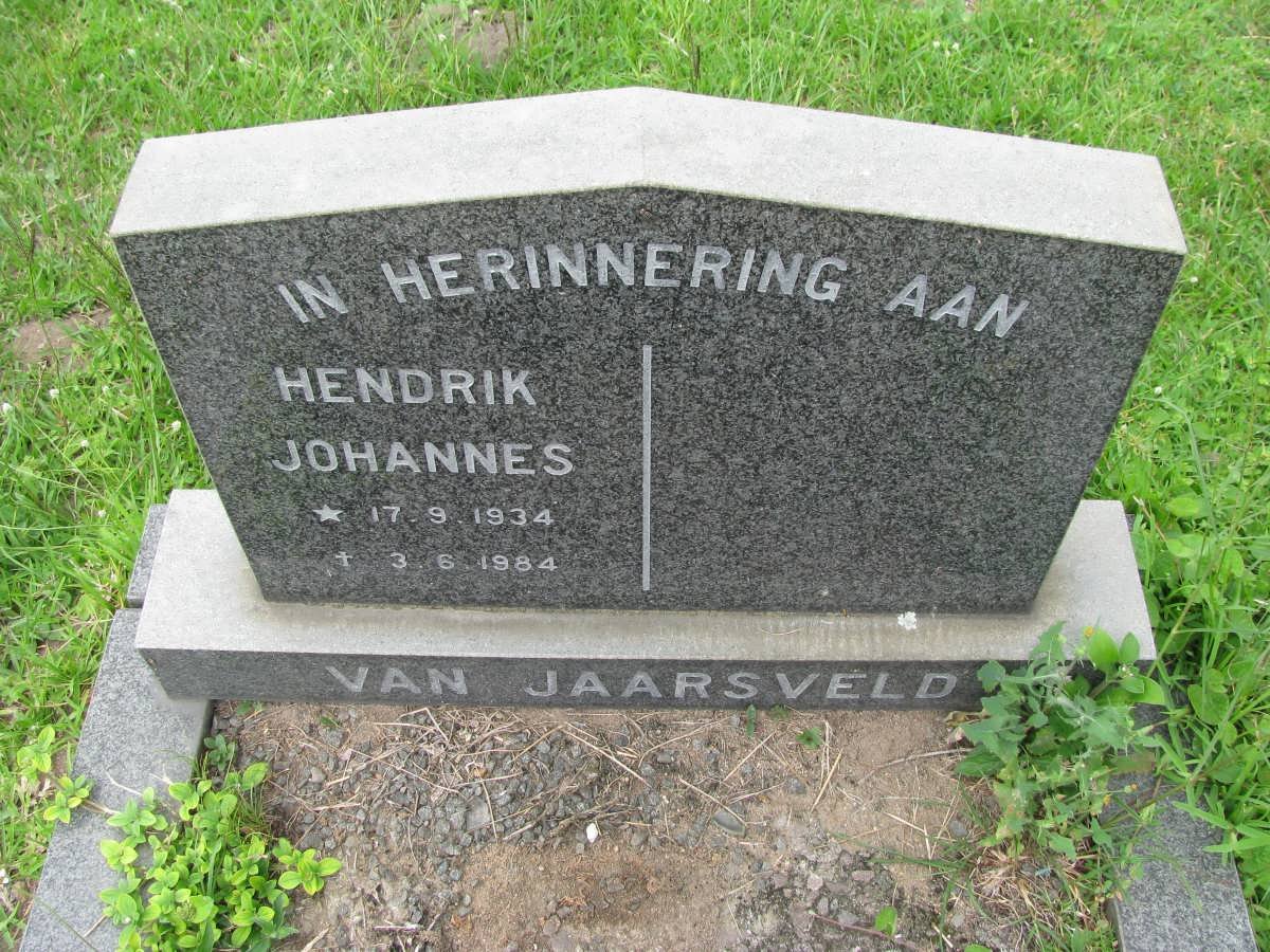 JAARSVELD Hendrik Johannes 1934-1984