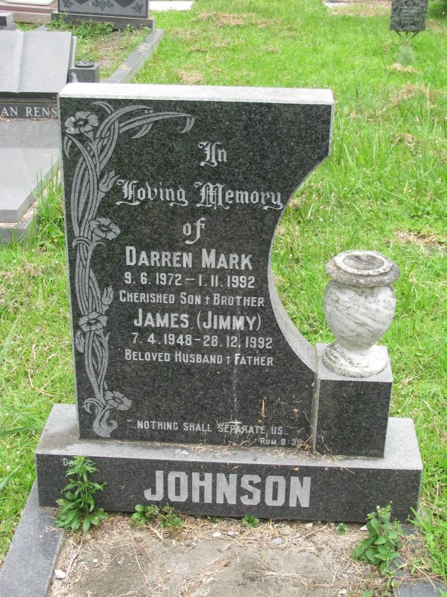 JOHNSON Darren Mark 1972-1992 :: JOHNSON James 1948-1992