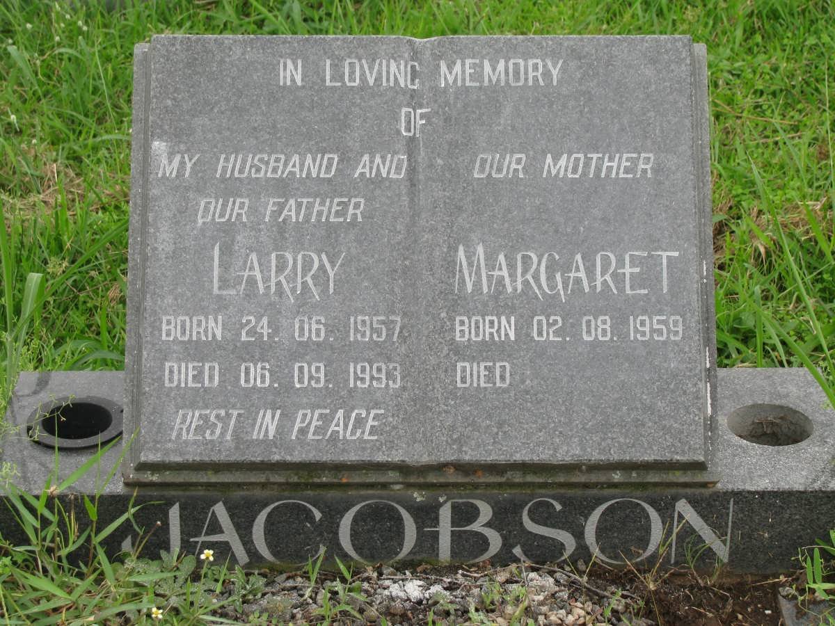 JACOBSON Larry 1957-1993 &amp; Margaret 1959-