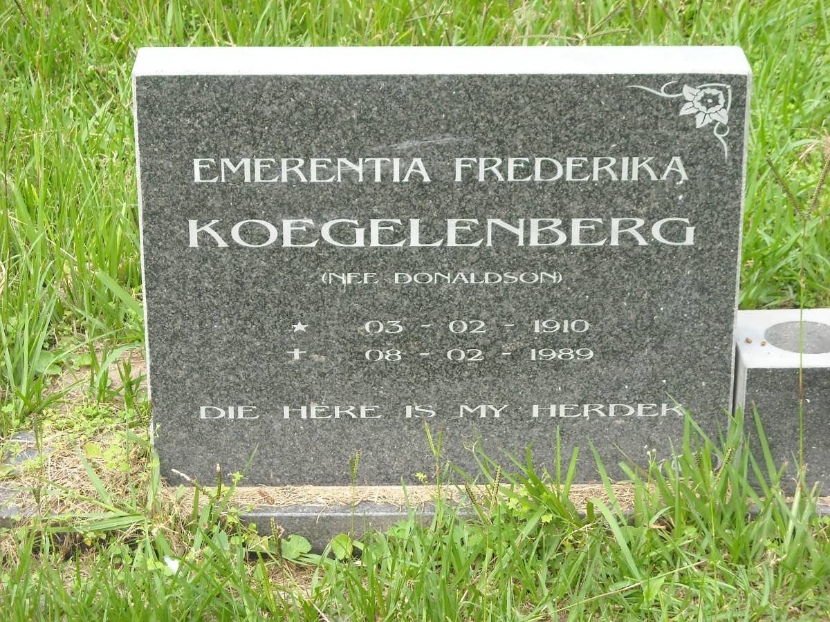KOEGELENBERG Emerentia Frederika nee DONALDSON 1910-1989