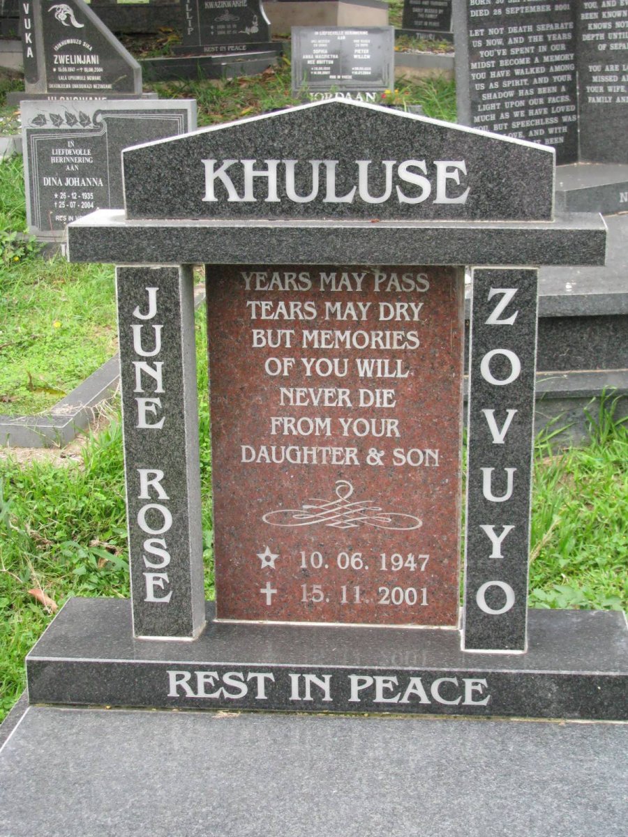 KHULUSE June Rose Zovuyo 1947-2001