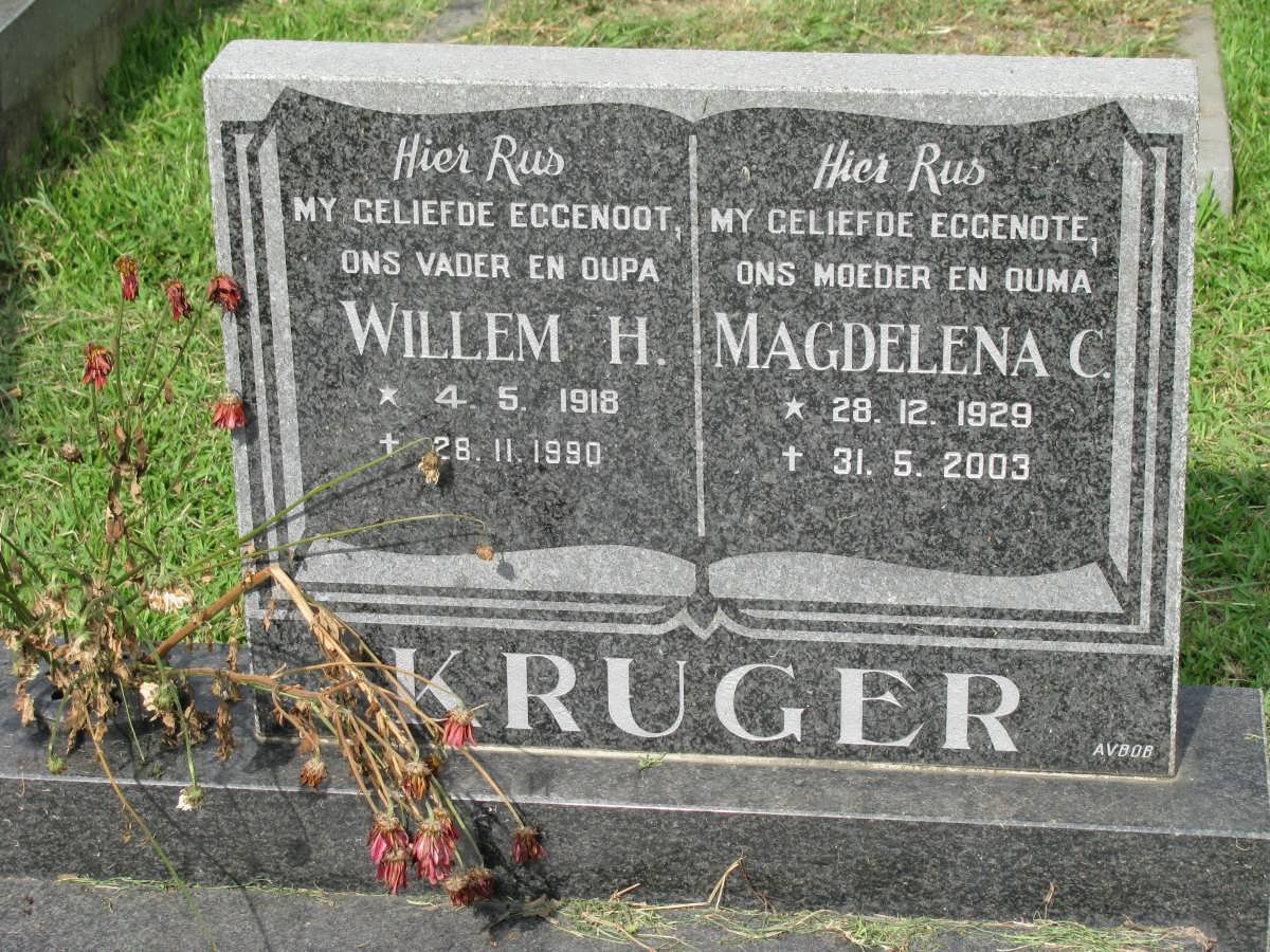 KRUGER Willem H. 1918-1990 &amp; Magdalena C. 1929-2003
