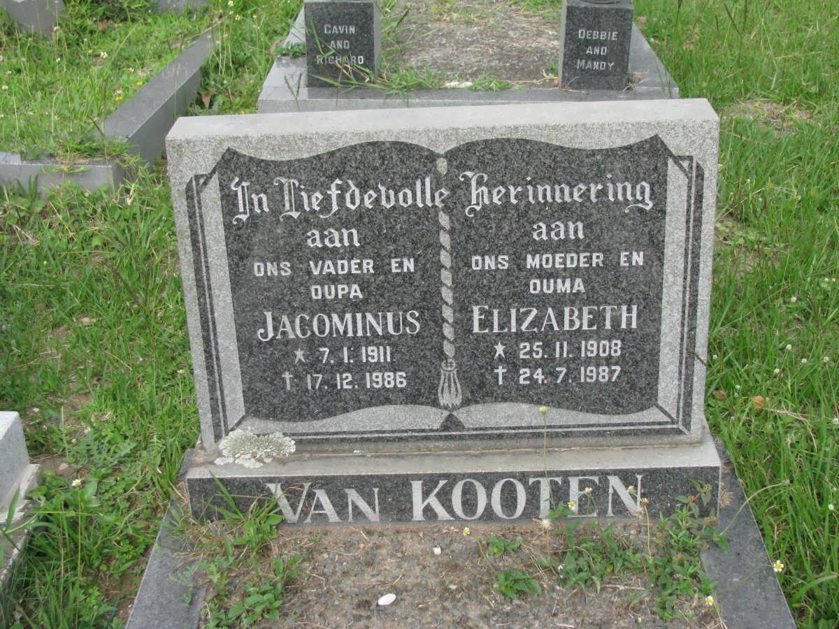 KOOTEN Jacominus 1911-1986 &amp; Elizabeth 1908-1987
